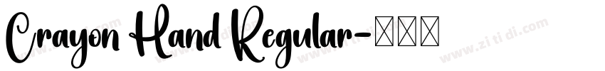 Crayon Hand Regular字体转换